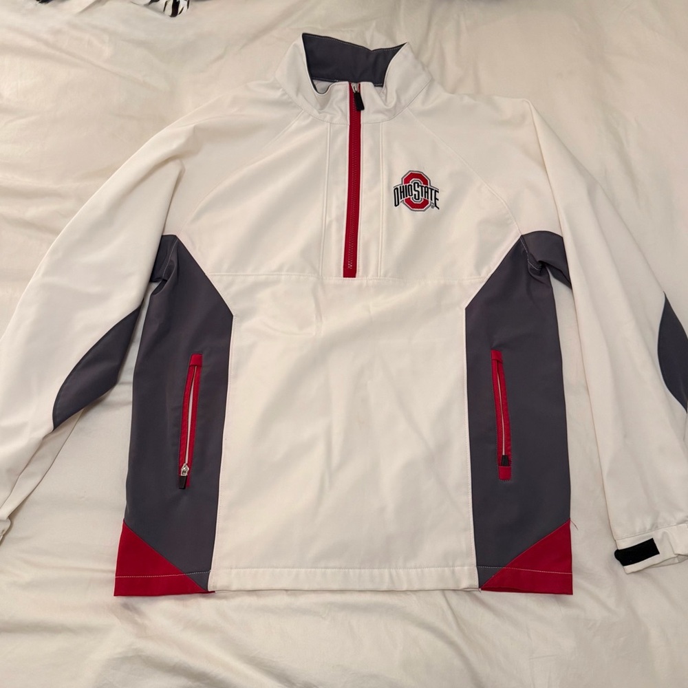 Ohio State Men's Lightweight Jacket - White and Gray